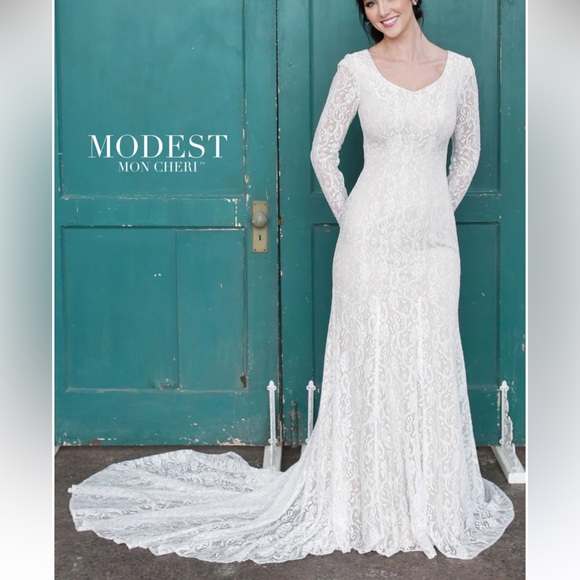 New! Modest by Mon Cheri wedding dress